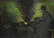 Vincent Van Gogh Peasant Woman by the Fireplace (nn04) oil painting on canvas